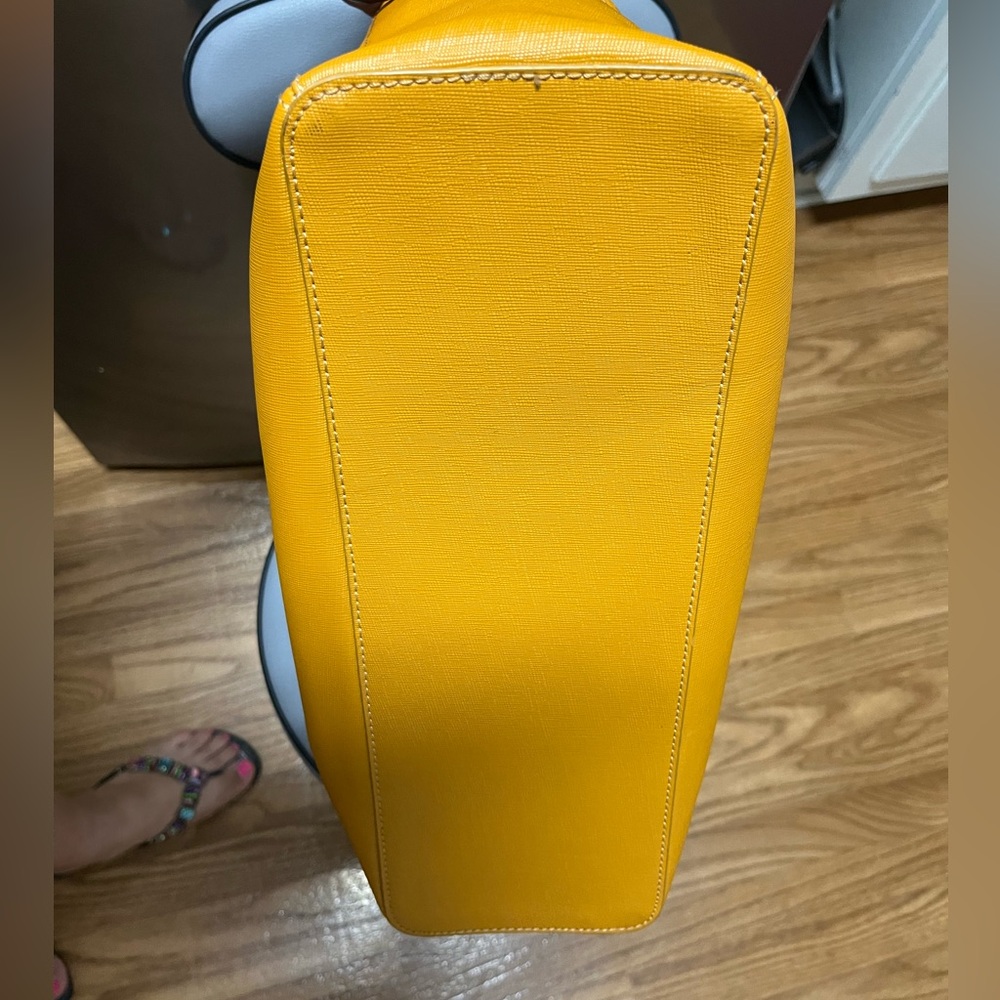 Vince Camuto Yellow Leather Tote Bag - Picture 7 of 10